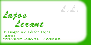 lajos lerant business card